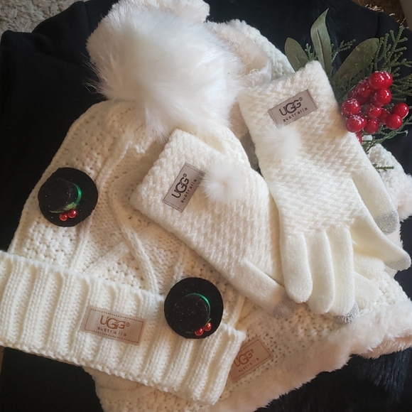 ugg hat gloves and scarf set